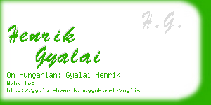 henrik gyalai business card